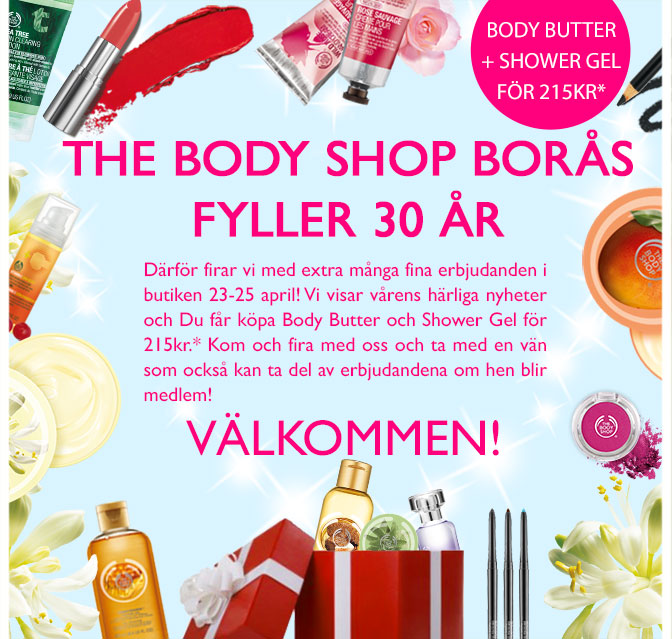 The Body Shop Borås fyller 30 år