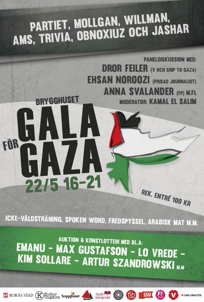 Gala för Gaza på Brygghuset 22 maj