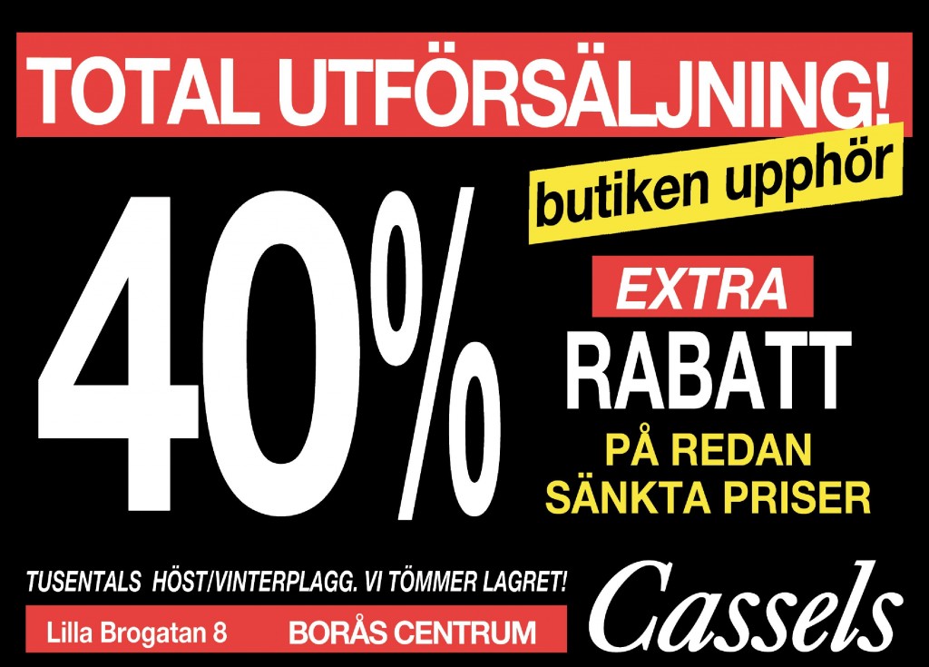 Total utförsäljning på Cassels