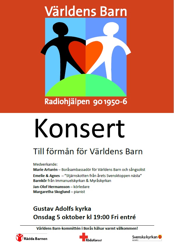 Konsert till förmån för Världens Barn 5 oktober