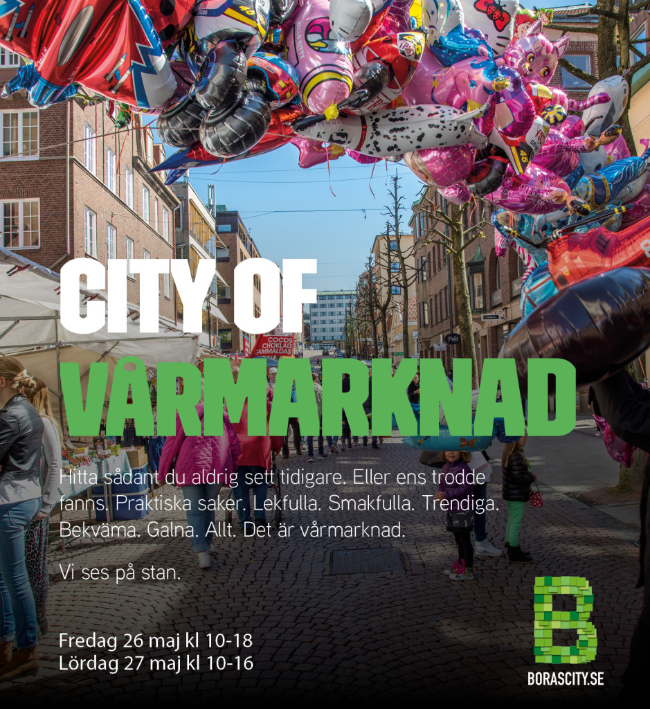 Vårmarknad i Borås City 26-27 maj