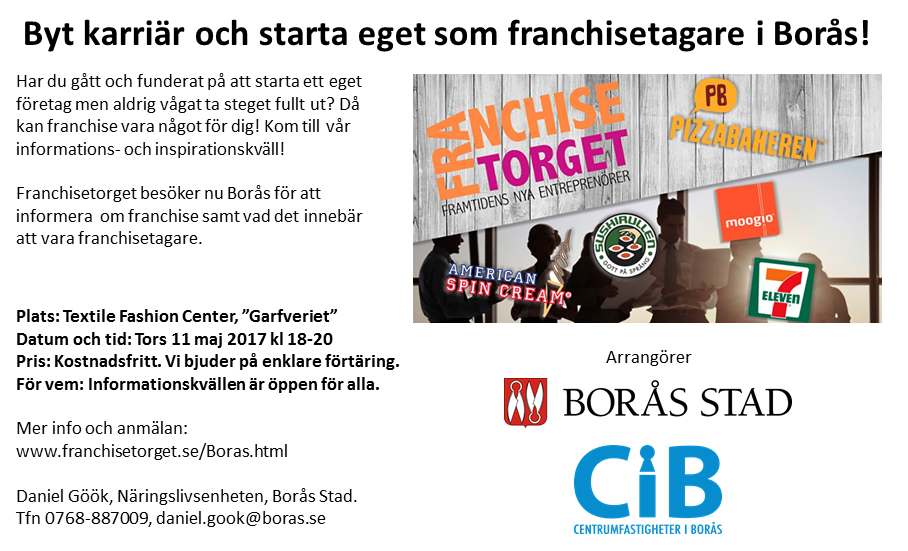 Franchisekväll 11 maj