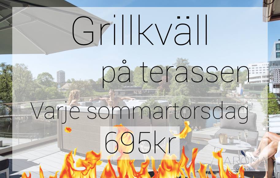 Grillkvällar på terrassen hos Aroma SPA