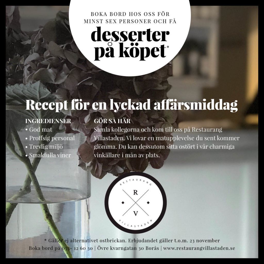 Recept på en lyckad affärsmiddag hos Restaurang Villastaden