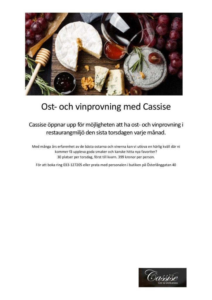 Ost- och vinprovning hos Cassise