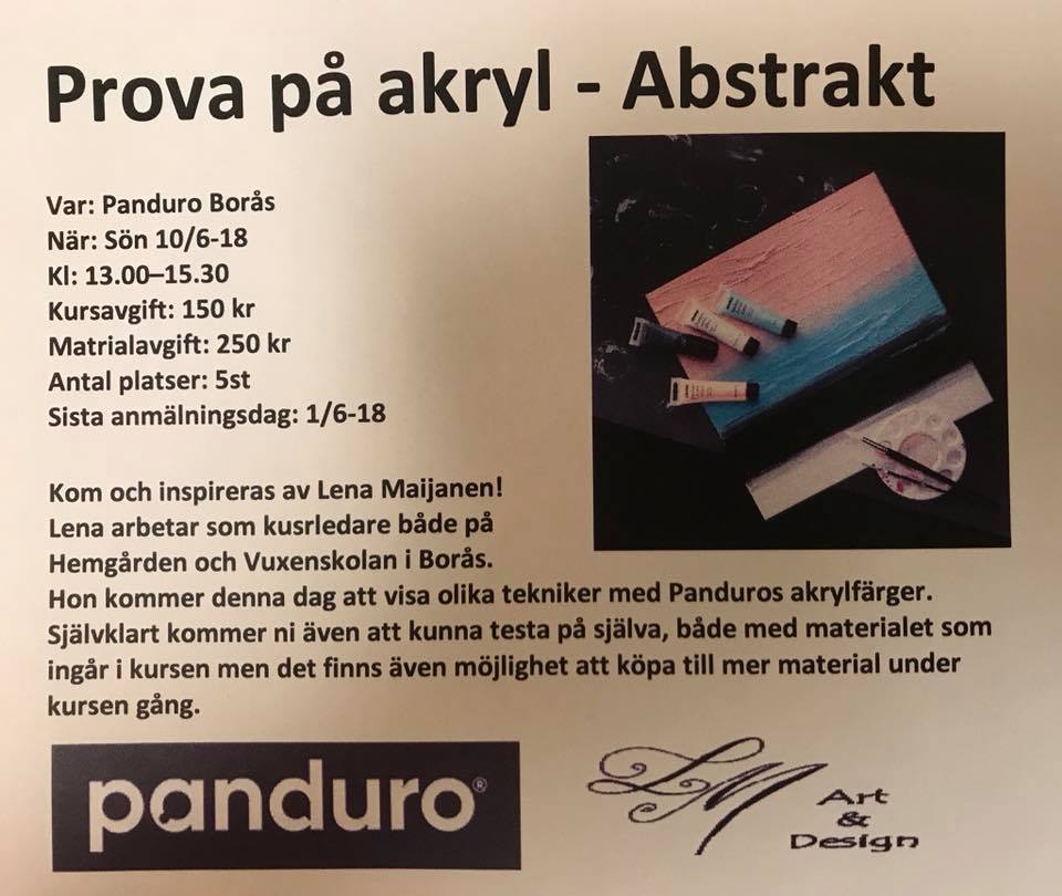 Prova på akryl – kurs tillsammans med Panduro!