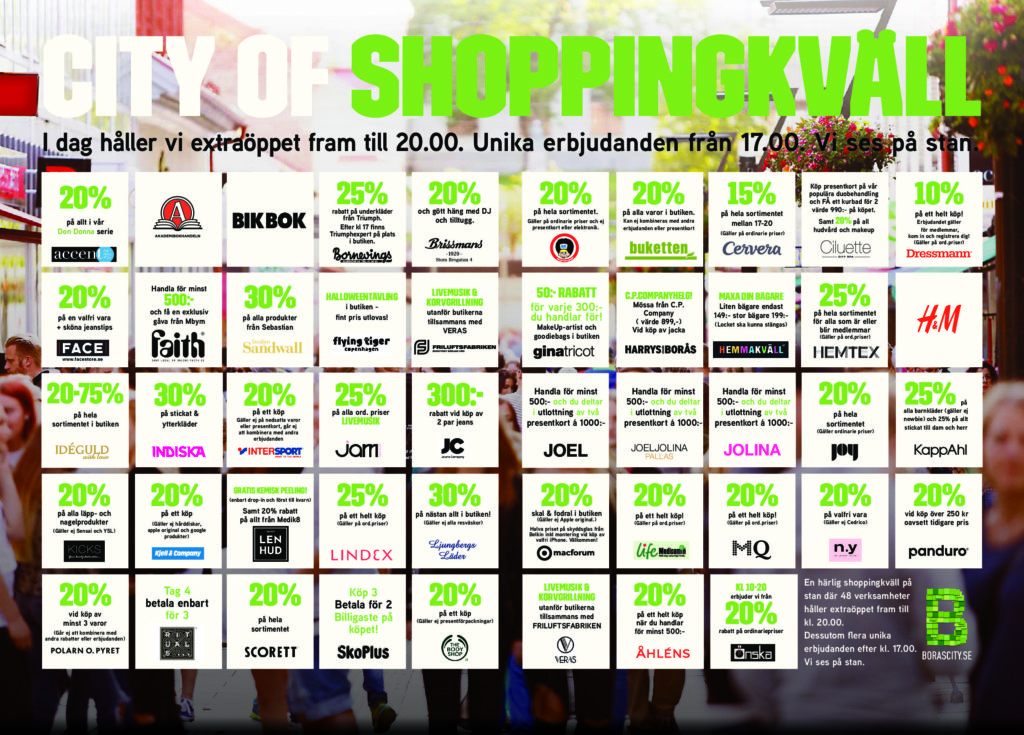 Shoppingkväll 25 oktober