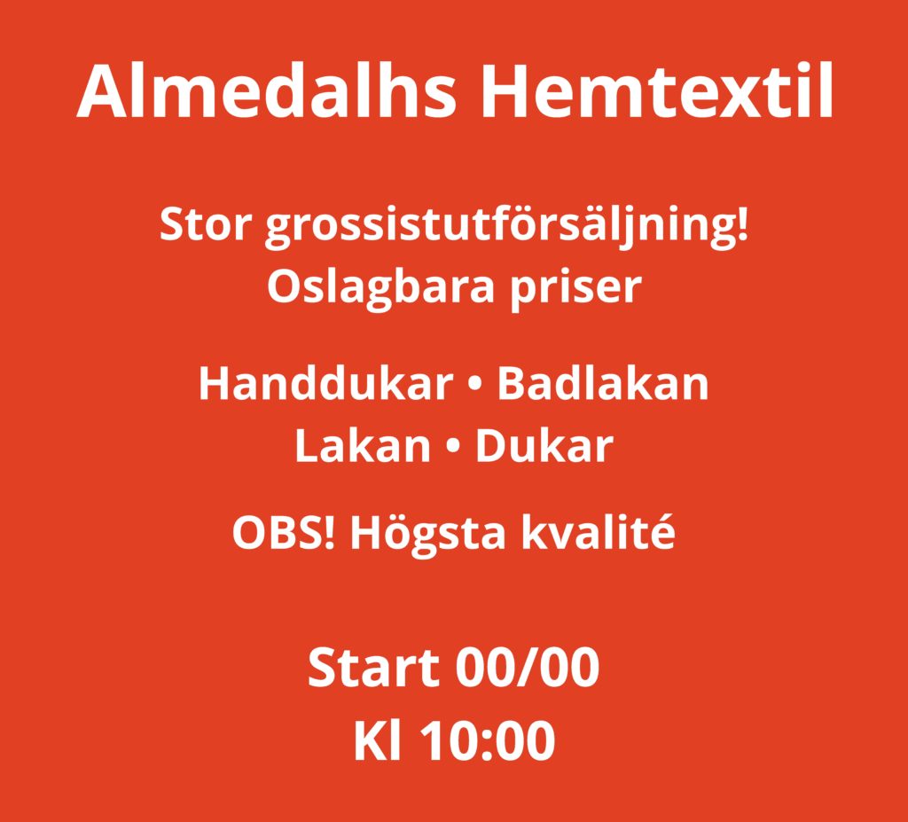 Almedahls hemtextil öppnar pop-up på Österlånggatan – 18 mars